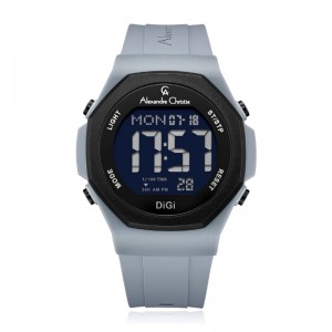 Alexandre Christie AC 9359 Black Grey Rubber Man Digital MHRIPBAGR